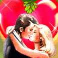 Gif animé amoureux baisers
